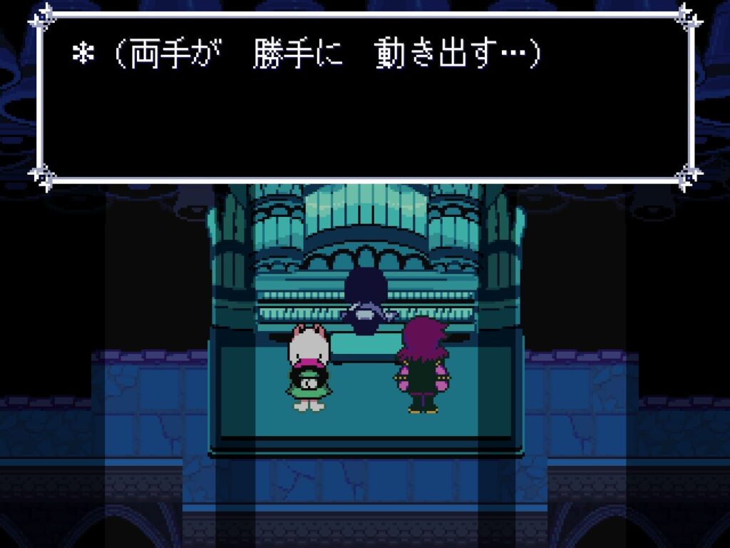 ピアノを弾くクリス